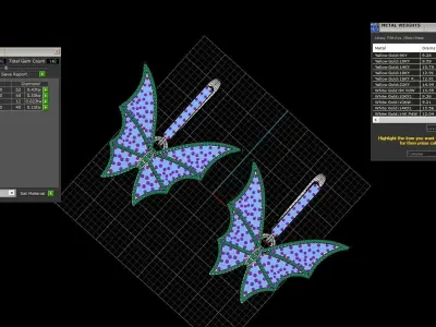 Butterfly earring model 514 3D print model