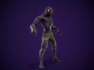 Creature monster bichion Low-poly 3D model