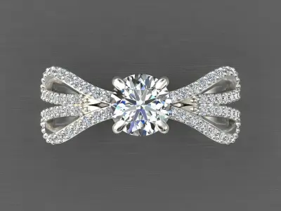 jewelry ring diamond Solitaire 3D print model