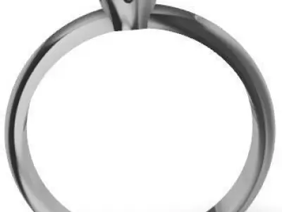 Women solitaire ring 3dm stl render detail 3D print model 3D print model