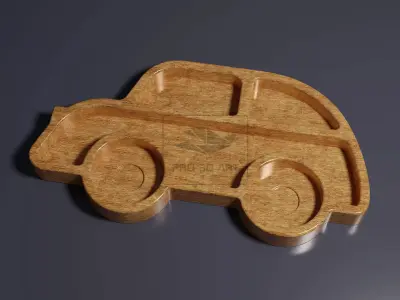 Car Tray - CNC Files for Wood 3D model