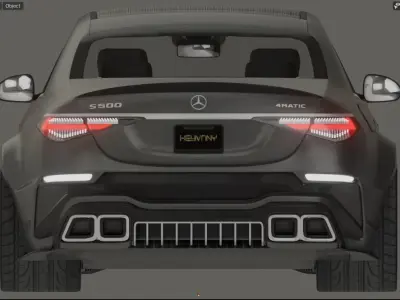 Mercedes Benz S500 Custom Bodykit 3D model