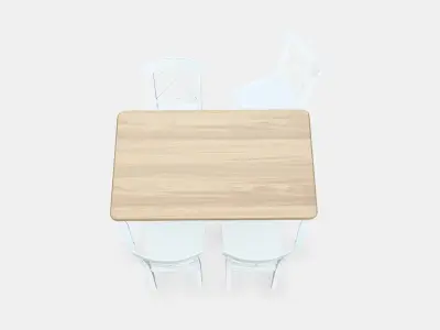 DANDERYD - INGOLF Table and 4 chairs 2 Low-poly 3D model