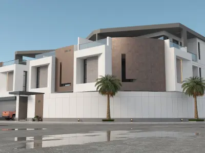 Private Residential Villas Complex  3D model