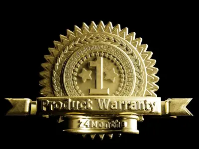 Waranty gold product warrantee badge Free 3D model