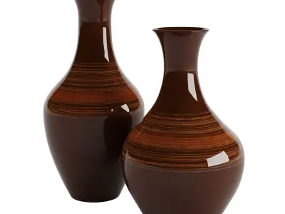 Shiny ceramic vase 3D model