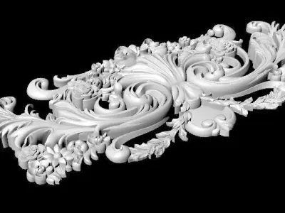 Central decor ornament for furniture 3D model 1053