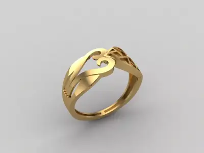 Women Ring Plain Ring Ready STL 3DM Models Womens Rings 3D print model 37