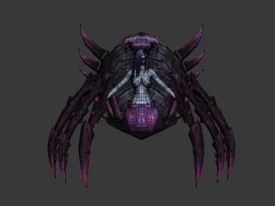spider goblin Low-poly 3D model