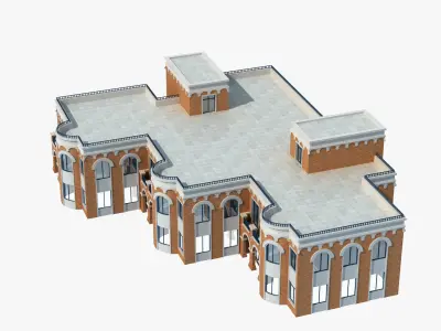 Kindergarten building 3D model