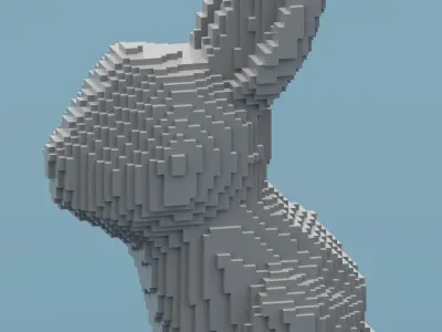 Voxel Rabbit Low-poly 3D model purchase