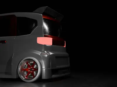 Wuling AIR EV Drag race body kit Low-poly 3D model