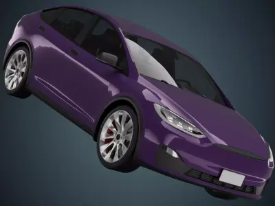 EV Car 02 Low-poly 3D model