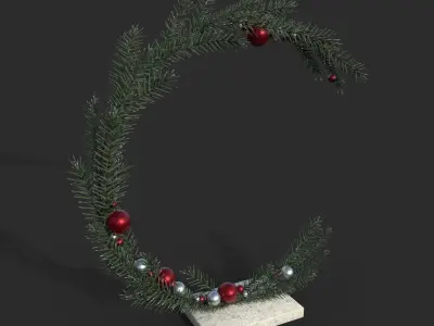 Christmas Wreath Decor 3D model