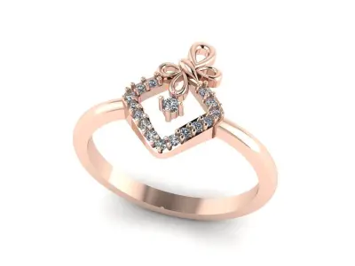 Jewelry Diamond Ring 3D Print Model  3D print model 4
