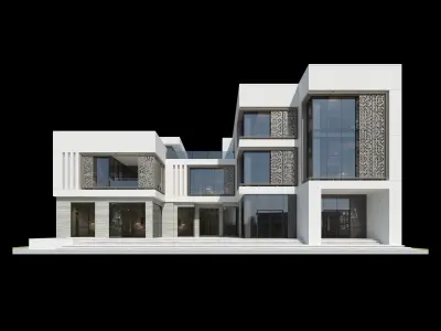 Modern Villa Design 025 Low-poly 3D model