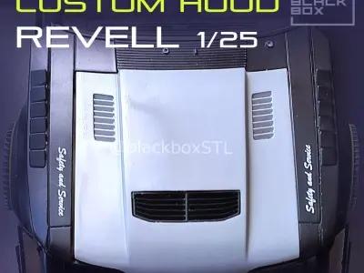 CUSTOM HOOD FOR 90 MUSTANG REVELL 1-25TH MODELKIT 3D print model