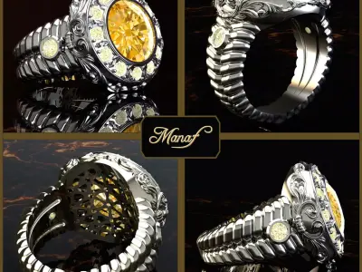 Mens ring STL 3D print model