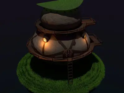 Fantasy Building Low-poly 3D model
