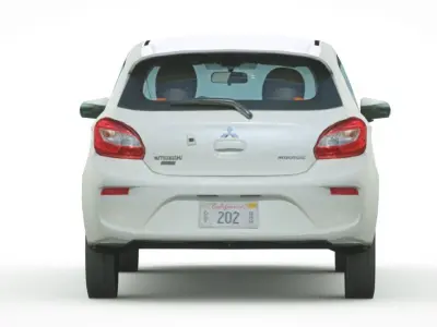 Mitsubishi Mirage 2019 Low-poly 3D model