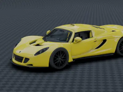 Henessy Venom GT Low-poly 3D model