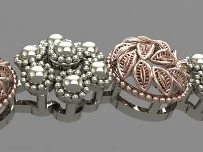 Indian Plain Madrasi Bangle set 3d Print Model  3D print model