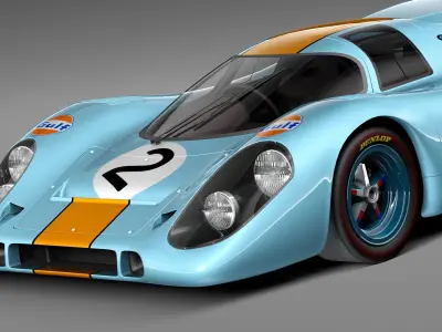 Porsche 917k GULF LeMans 24h 3D model