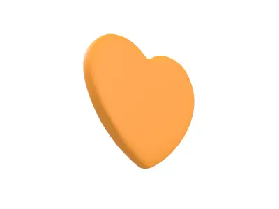 Twitter Heart Emoji v1 002 Low-poly 3D model