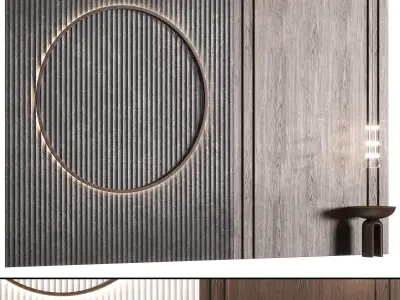 Decorative wall panel N06 3D model