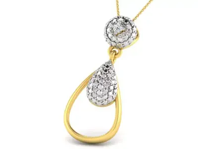Women Pendant 3DM STL OBJ FBX Render Details 3D print model