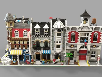 Lego City Low-poly 3D model