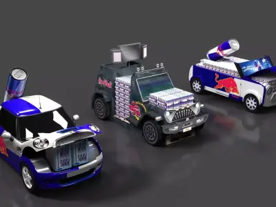 RED BULL CARS 3D model