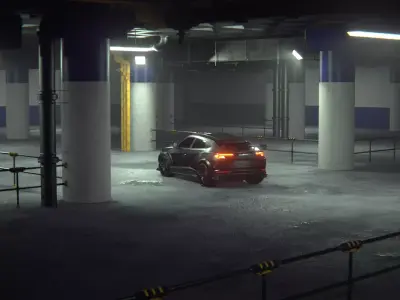 Parking Theme Environment 3D model 3D model