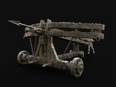BALLISTA HARPOON LAUNCHER MEDIEVAL SIEGE ENGINE PACK COLLECTION