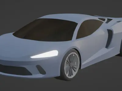 Sports Car Pack Low-poly 3D model