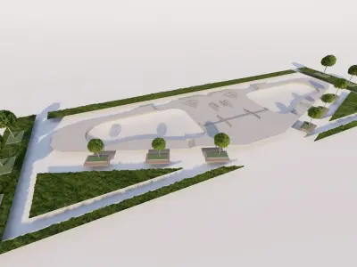 Skatepark-Skate Park PACK 3D model