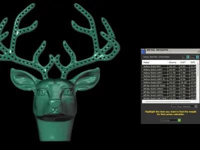 Deer Pendant 3d print model  3D print model