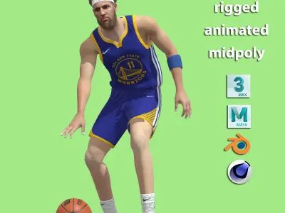 3D Klay Thompson Golden State Warriors NBA 3D model