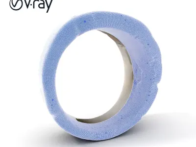 Textured Stone Ring D Model Pack Low-poly 3D model