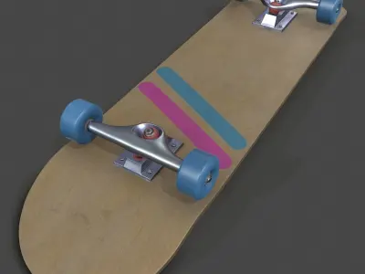 Realistic Skateboard 3D model