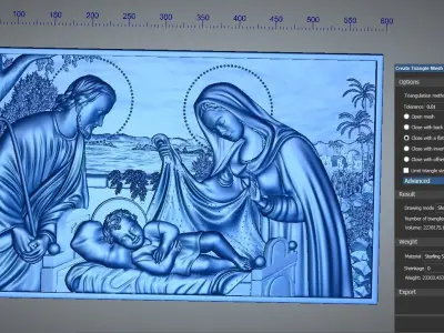 JESUS born merry christmas Cgtrader  3D print model