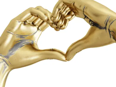 Figurine Hands Heart 3D model