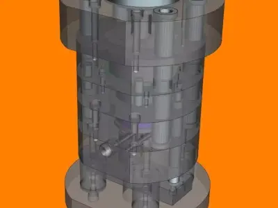 one core test beaker cover mold 3D model