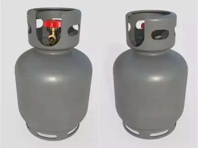 Gas Bottle M2 Low-poly 3D model