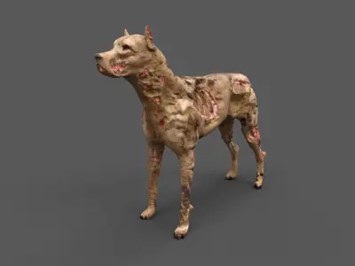 Zombie Dog  Low-poly 3D model