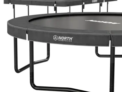 Trampoline round and rectangular 3D model