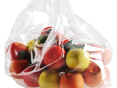  Fruit package Low-poly 3D model