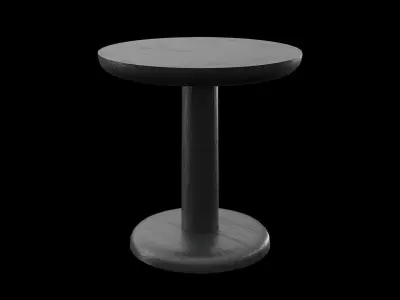 PON Table BlackAshWood Low-poly 3D model