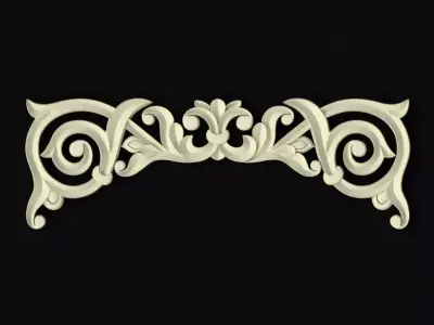 Central decor ornament for furniture 3D model 306