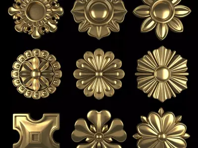 Ornament Element Pack 06 3D model